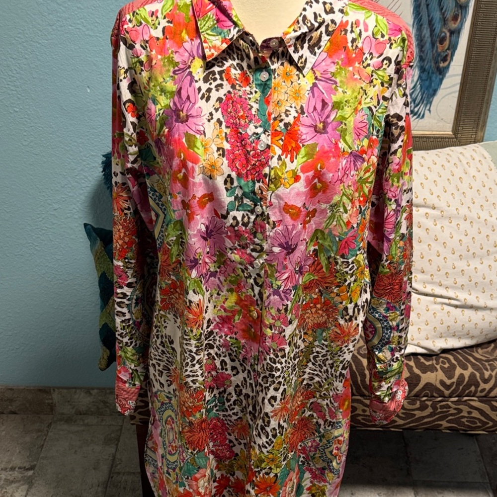 Johnny Was Coverup Duster Dress